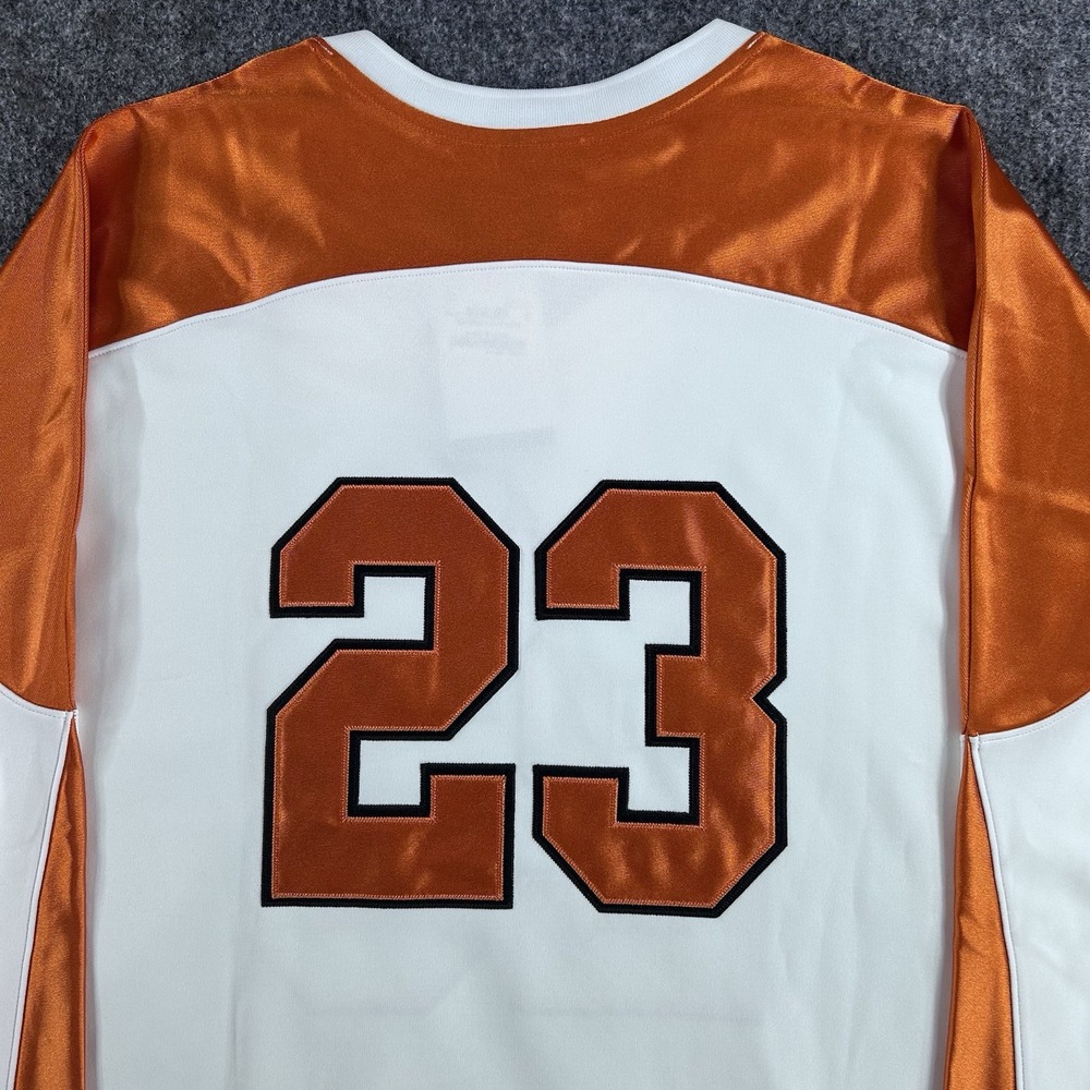 Jordan Mens Brooklyn Collegiate Hockey Jersey Size XL White Orange HV0109 133 - Picture 7 of 12